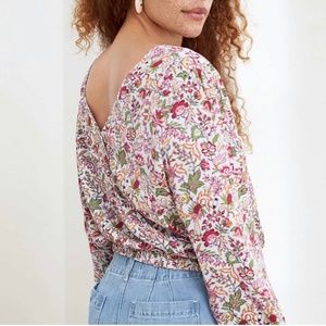 Jungle Wrap Back Cropped Top